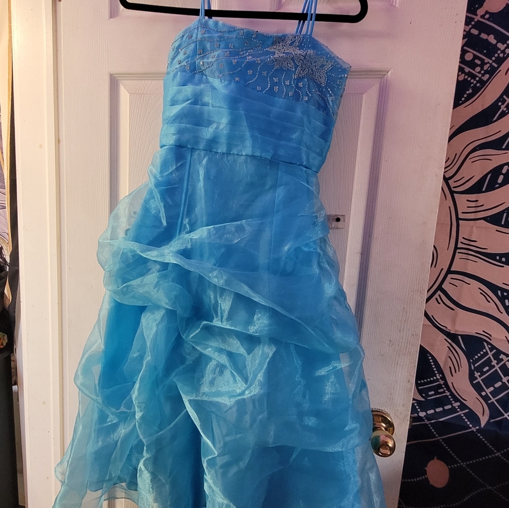Blue puffy kids pageant dress kids love size 12